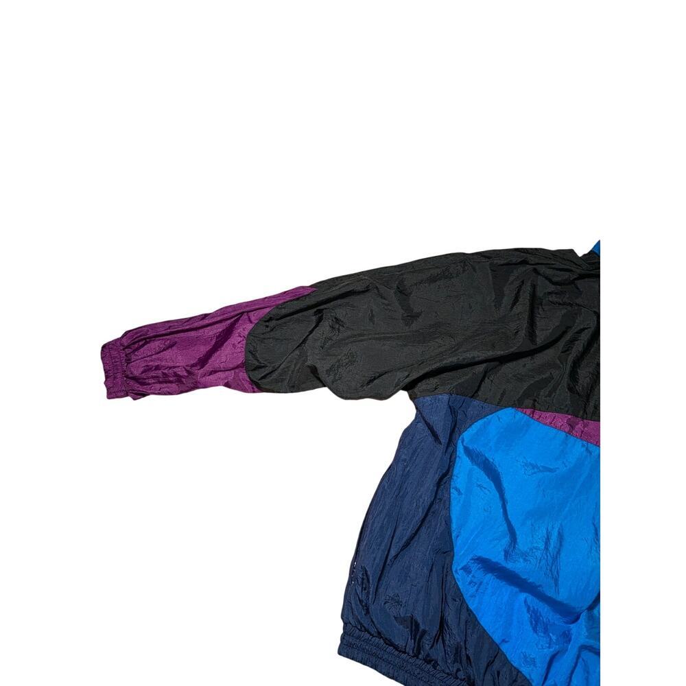 VTG 80s 90s Turnpoint Sports Colorblock Nylon Windbreaker Jacket Medium Retro - Picture 9 of 14